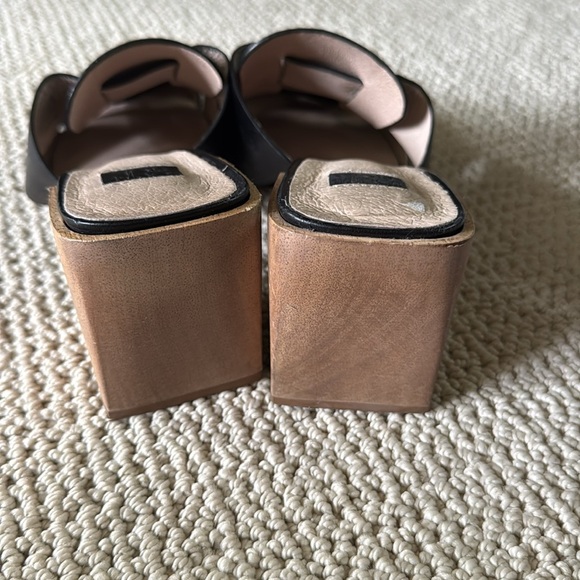 Louise et Cie Fisherman Black leather Mules Size 10 - Picture 5 of 7